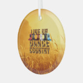 TOP Land Line Dance Glass Ornament (Voorkant links)