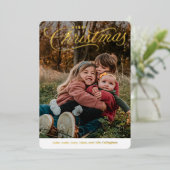 Top légende Joyeux Noël Foil Carte de vacances (Debout devant)