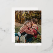 Top légende Joyeux Noël Foil Carte postale (Recto/Verso)