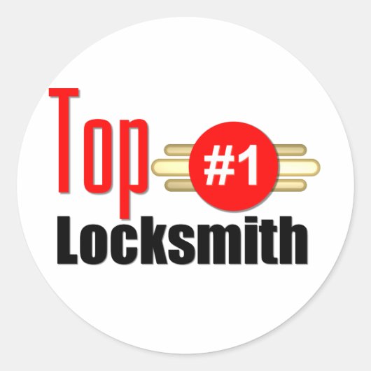 Top Locksmith Ronde Sticker (Voorkant)