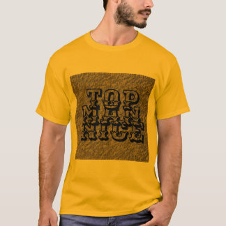 TOP MAN NICE - BLACK-BROWN GOLD-T-Shirt