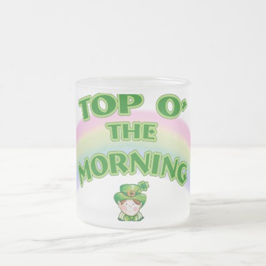 Top O' Le Matin Pour Vous Mug De Verre (Centre)