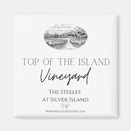 Top of the Island Winery Magnet (Devant)
