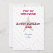 Top of the Pops ! Anniversaire papa, Carte de voeu (Dos)