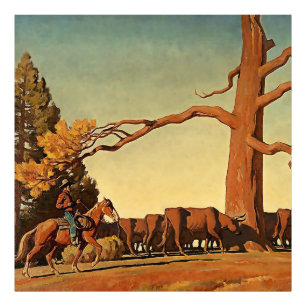 “Top of the Ridge” Westerse kunst van Maynard Dixo Foto Afdruk