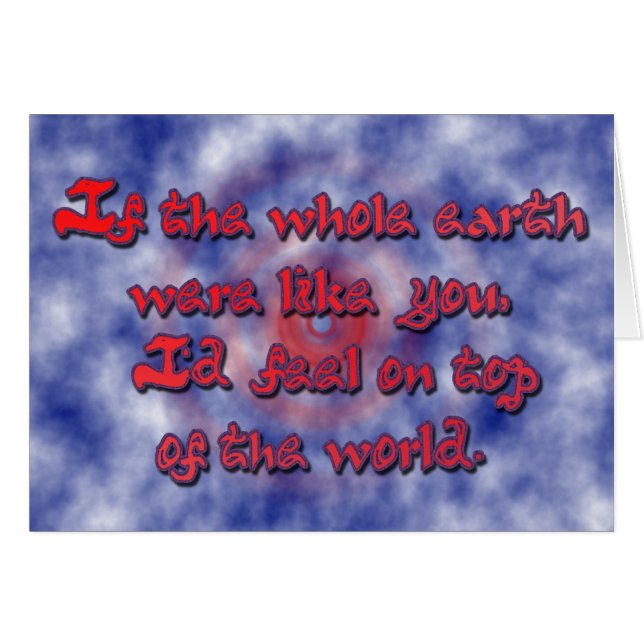 Top of the World Card (Devant horizontal)