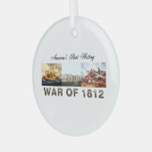 TOP-oorlog van 1812 Glass Ornament (Voorkant links)