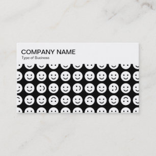 Top Panel - Tumbling - White op Black Business Car Visitekaartje