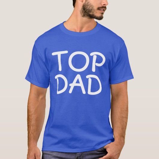 Top Papa Fête des pères T-shirt - Royal Blue Tee - (Devant)