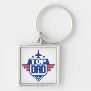 Top Papa Vliegtuig Sleutelhanger