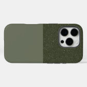 Top Parties scintillant Moss Green iPhone 16 Coque (Verso (horizontal))