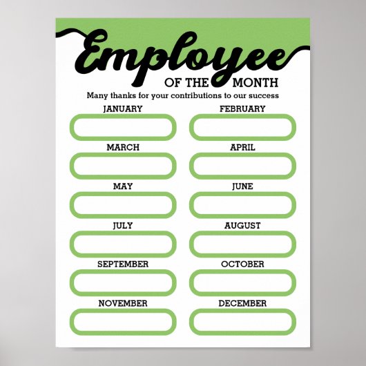 Top performer employee of the month award poster (Devant)