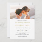 Top Photo Simple Elegant Wedding Invitation (Devant)