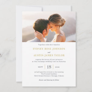 Top Photo Simple Elegant Wedding Invitation
