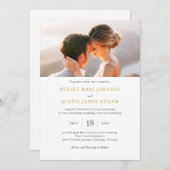 Top Photo Simple Elegant Wedding Invitation (Devant / Derrière)