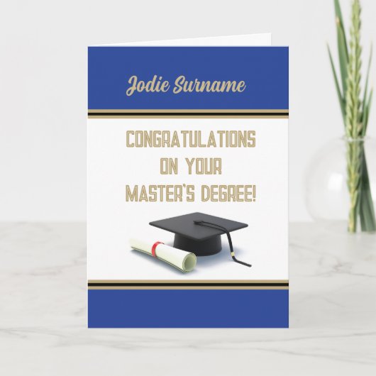 Top Pick! Master's Degree! Afstuderen Kaart (Voorkant)