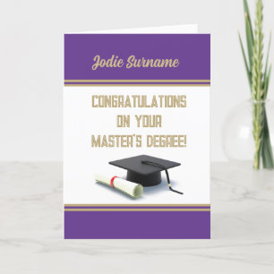 Top Pick ! Master's Degree ! Carte de diplôme