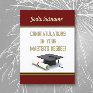 Top Pick ! Master's Degree ! Carte de diplôme