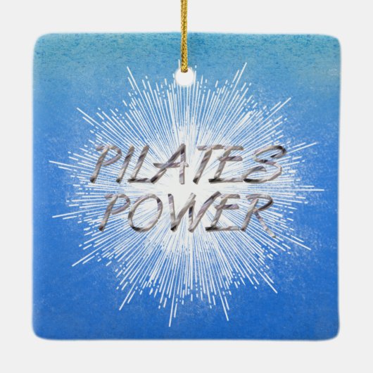 TOP Pilates Power Keramisch Ornament (Achterkant)