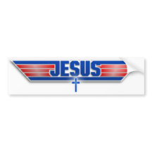 Top Pistool Logo Jesus Christus Wingman Bumperstic