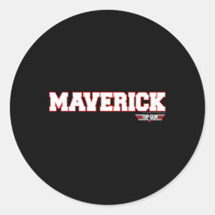 Top Pistool Maverick Naam Ronde Sticker