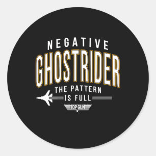 Top Pistool negatief Ghostrider patroon is volledi Ronde Sticker