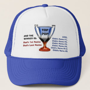 Top Pop Trophy Hoofd Topper (gepersonaliseerd) Trucker Pet