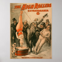 Top RollersDunking Woman in Beer Poster