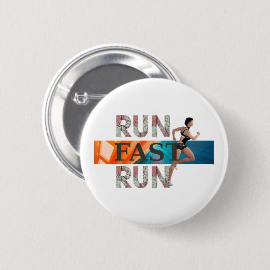 TOP Run Fast Run Buttonnen Ronde Button 5,7 Cm (Voorkant /achterkant)