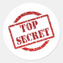 Top Secret Classic Ronde Sticker (vel van 20)