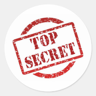 Top Secret Classic Ronde Sticker (vel van 20)