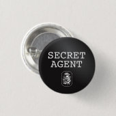 Top Secret / Geheime Agent / Geclassificeerd Ronde Button 3,2 Cm (Voorkant /achterkant)