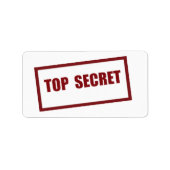 TOP SECRET Label (Voorkant)