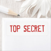 TOP SECRET-label Etiket (Insitu)