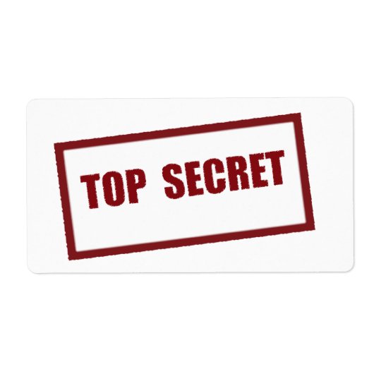TOP SECRET Lg Etiket (Voorkant)