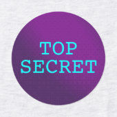 Top Secret / Secret Agent Labels (Design 1)