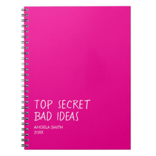 Top Secret Slecht Ideeënotitieboek – Grappige donk Notitieboek