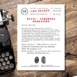Top Secret Spy uitnodiging