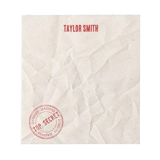 Top Secret Stamp Post-IT Notities Notitieblok (Voorkant)