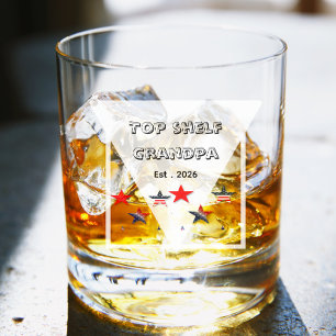 Top Shelf opa gegraveerde mode Whisky Glas