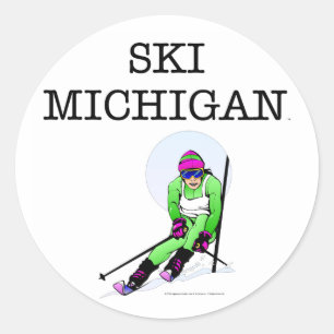 TOP Ski Michigan Ronde Sticker