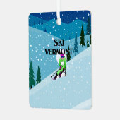 TOP Ski Vermont Metal Ornament (Voorkant links)