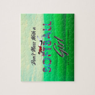 TOP Softball Girl Jigzaag Puzzle Legpuzzel
