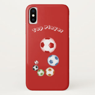 Top Speler Voetbalballen iPhone X Hoesje