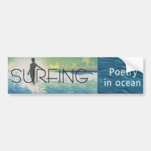TOP Surfkracht in oceaan Bumpersticker