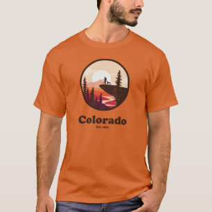 Top T-Shirt Du Colorado Mountain Avec Randonneur E