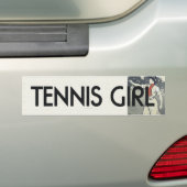 TOP Tennis Girl Bumpersticker (Op auto)