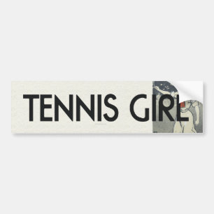 TOP Tennis Girl Bumpersticker