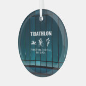 TOP Triathlon Ornement en verre (Avant gauche)
