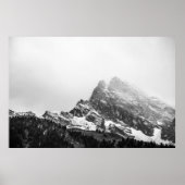 TOP UITZICHT VAN SNOWY MOUNTAIN POSTER (Voorkant)